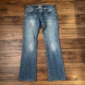 Y2K GUESS Super Low Rise Bootcut Denim Jeans Vintage  2000s Women 27 Streetwear